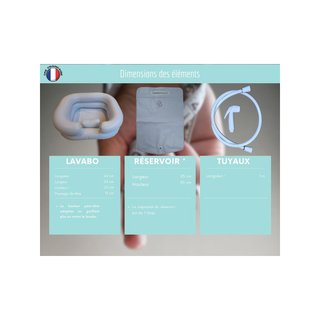 Lavacabezas portátil con ducha y cojín cómodo