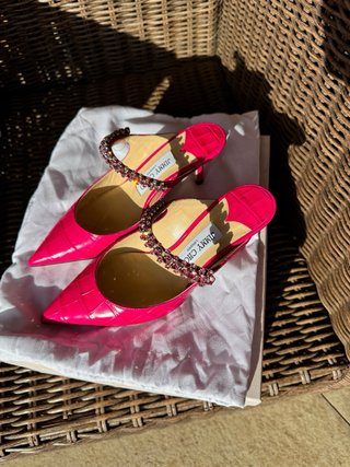 Jimmy Choo Bing Fucsia Cocodrilo Originales