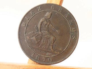 Moneda 10 céntimos peseta 1870 Gobierno Provisiona
