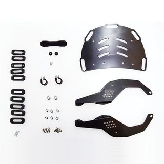 PARRILLA TRASERA DE ALUMINIO TEXTURIZADO NEGRO PARA MOTOCICLETA GUZZI V7 III