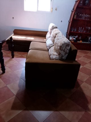Sofá chaiselongue tela
