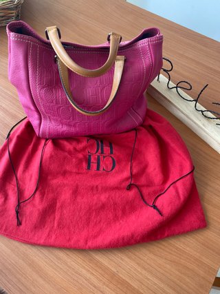 Bolso Carolina Herrera Rosa Piel no envio