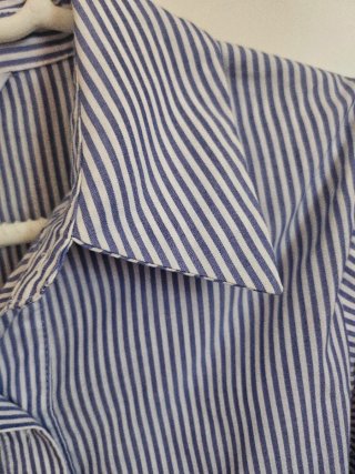 Camisa Zara Rayas Azul Talla M