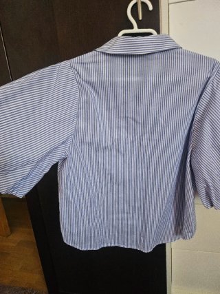 Camisa Zara Rayas Azul Talla M