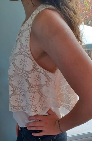 Blusa pizzo bianca
