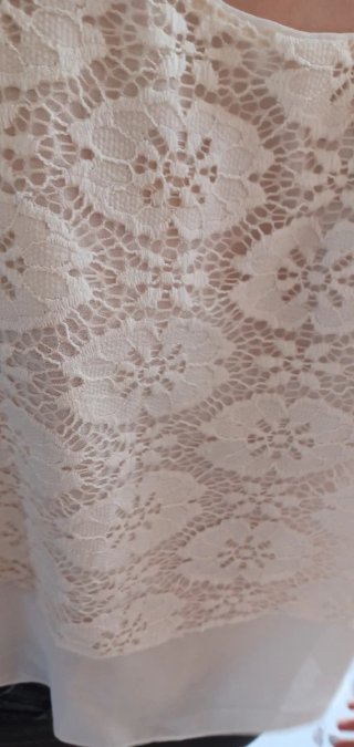 Blusa pizzo bianca