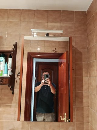 Mueble de baño madera y cristal