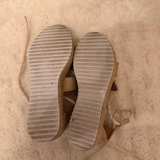Sandali schiava espadrillas beige N38