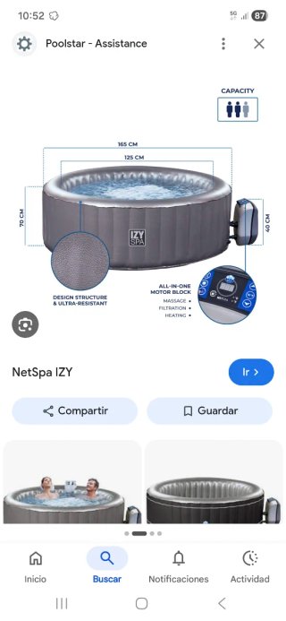 Jacuzzi Hinchable IZY SPA Gris