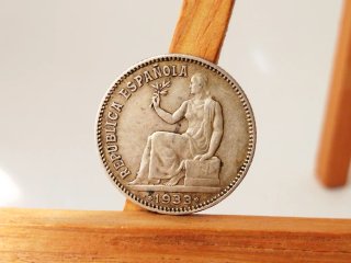 Moneda Plata 1 peseta 1933 *3*4 República española