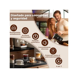 YASHE espumador leche eléctrico fácil limpieza
