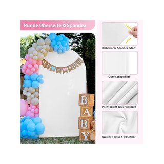 Cubierta arco boda fiesta elástica blanca