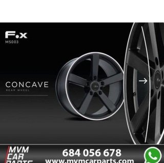 Juego de 4 Llantas 19 Fox MS003 Black Concave BM08