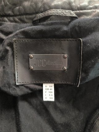 Chaqueta de cuero hombre negra