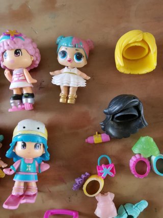 Lote Muñecas Pin y Pon LOL con Accesorios y coche
