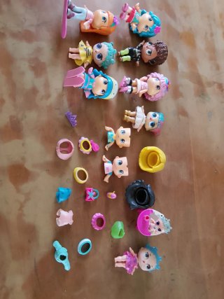 Lote Muñecas Pin y Pon LOL con Accesorios y coche