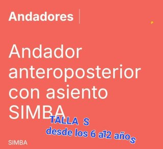 Andador infantil especial necesidades