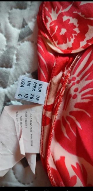 Vestido Roberto Verino floral rojo talla M