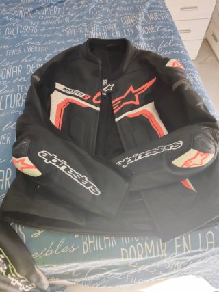Mono de moto cuero Alpinestars 2 piezas