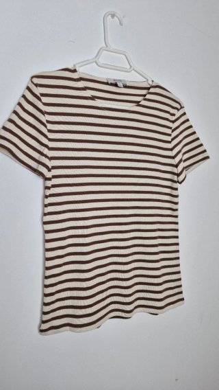 T-shirt riscas COS mulher