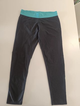 Mallas Adidas Climalite Negras y Turquesa talla M