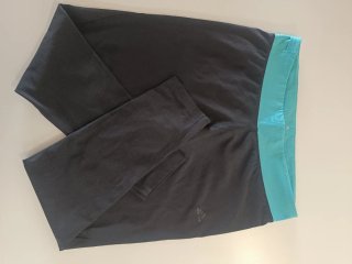 Mallas Adidas Climalite Negras y Turquesa talla M