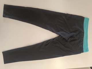 Mallas Adidas Climalite Negras y Turquesa talla M
