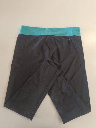 Mallas Adidas Climalite Negras y Turquesa talla M