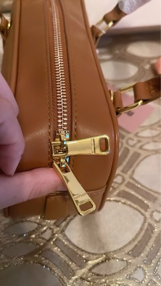 Borsa Miu Miu Bauletto Top Handle in Pelle Cognac
