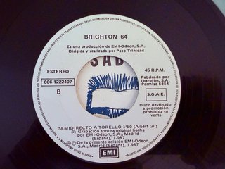 Brighton 64 – Palabras con sabor PROMO 1987 single