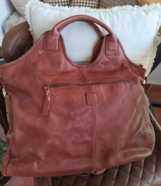 Bolso Biba tejido cuero marrón