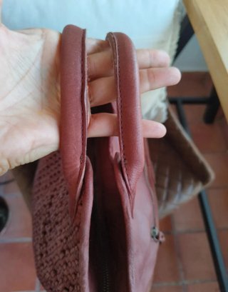 Bolso Biba tejido cuero marrón