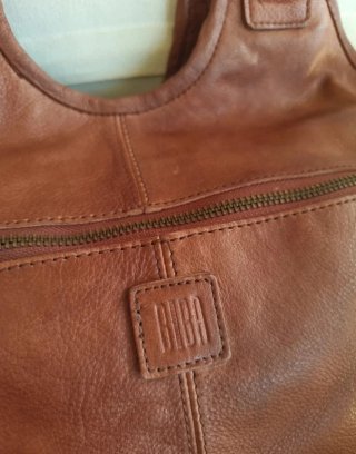 Bolso Biba tejido cuero marrón