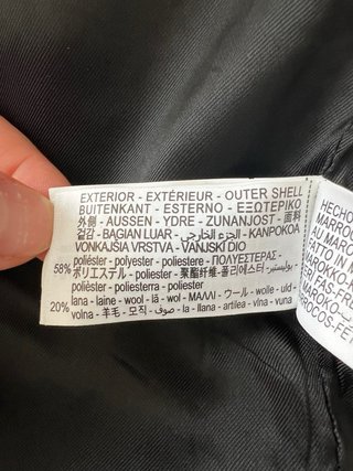 Abrigo Zara cuadros beige y marrón