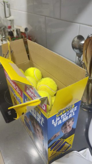 30 pelotas de tenis usadas