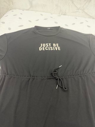 Vestido de talla grande con cordon en la cintura