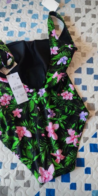 Bañador Damart Talla 38 Estampado Floral