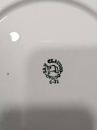 Vajilla San Claudio Porcelana Flores Doradas