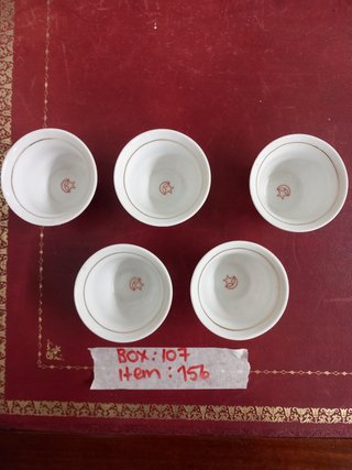 Juego 5 tazas té porcelana china