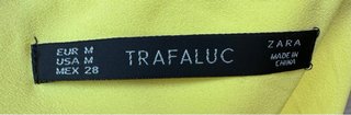 Top Zara Amarillo Tirantes Negros Talla M