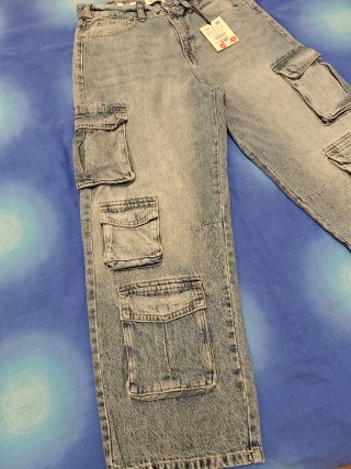 Pantalón Vaquero Baggy Pull&Bear Azul claro lavado