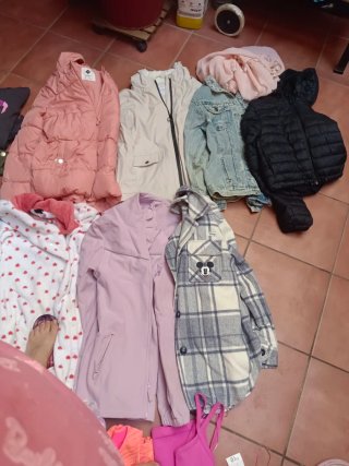 Lote 5 chaquetas niña beige y rosa