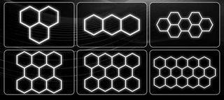Lámpara LED Hexagonal Tipo Panal para Garaje, 220V
