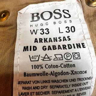 Hugo Boss Arkansas Beige Gabardine Pants Vintage