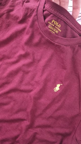 Camiseta ralph lauren talla L niño color granate