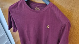Camiseta ralph lauren talla L niño color granate
