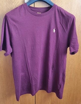 Camiseta ralph lauren talla L niño color granate