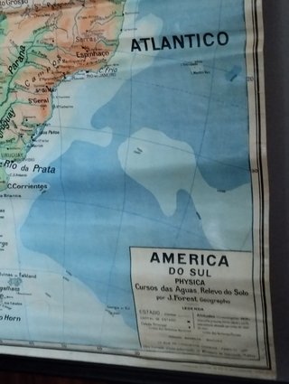 Mapa Antigo em Tela - América do Sul - J. Forest