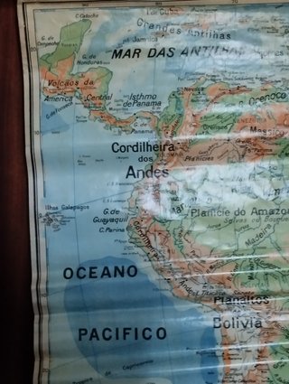 Mapa Antigo em Tela - América do Sul - J. Forest