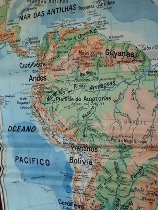 Mapa Antigo em Tela - América do Sul - J. Forest